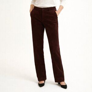 Masons Velvet Pants Size 44 (US 10) Chocolate Brown Straight Leg Mid Rise